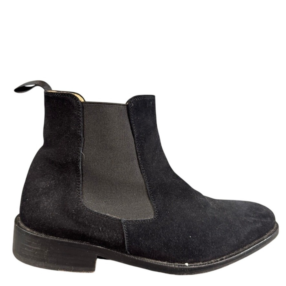 Shipton & Heneage Women's Black Suede Chelsea Boots Handcrafted Leather Size 7